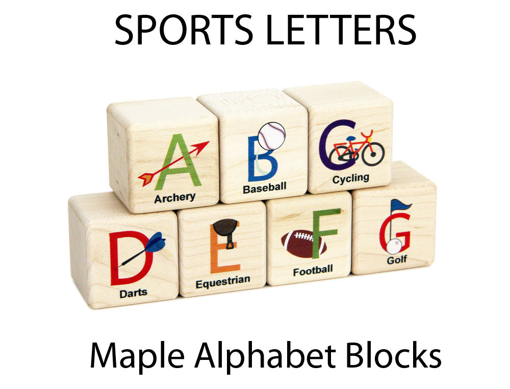27 pc. Sports Letters Color Alphabet Blocks – Everwood Friends
